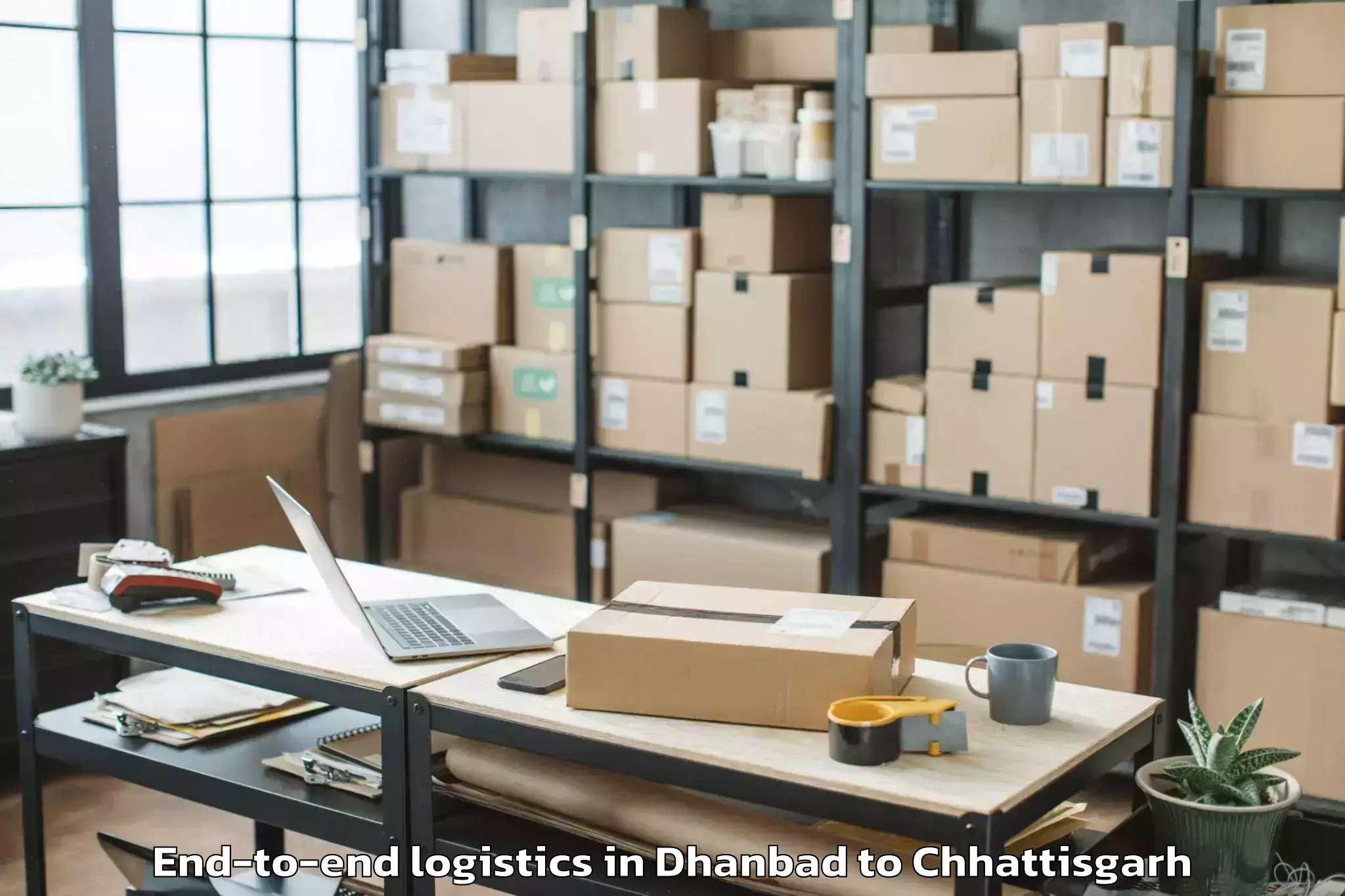 Leading Dhanbad to Mungeli End To End Logistics Provider